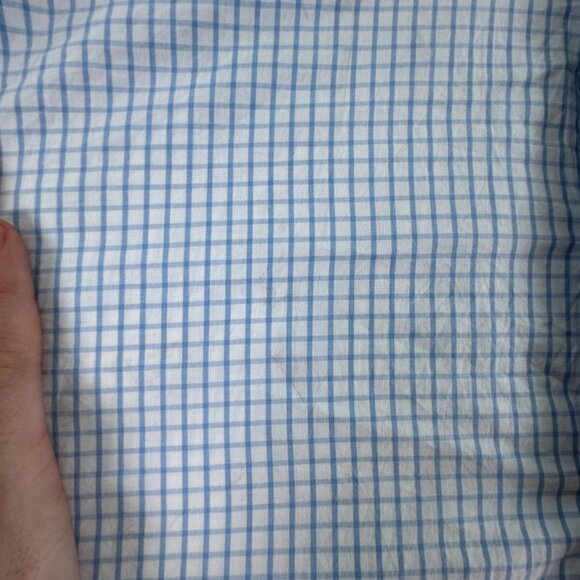 Vineyard Vines Long Sleeve Button Up Mens Slim Fit Whale Shirt Blue Check Large - Picture 13 of 16